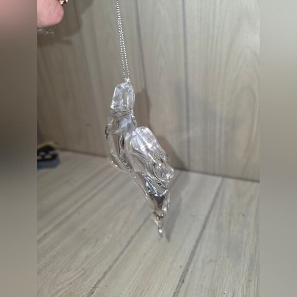 Vtg Mary Joseph Jesus Clear Ornament  Nativity Holiday Christmas Decor Religious - Picture 2 of 6